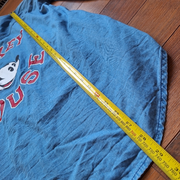 H&M Disney Mickey Mouse Denim Shirt Size 12 - Picture 9 of 12